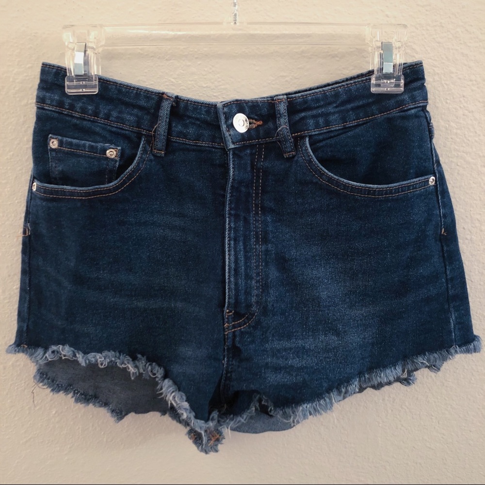 ZARA High Waisted Jean Shorts